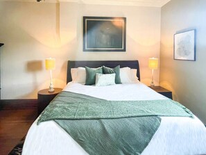 Bedroom one with King Size bed and ensuite bathroom