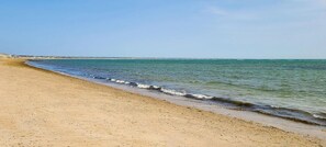 Enjoy the sandy beach just steps from the door.