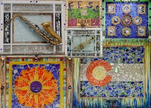 Original art all over the place and the installation is always changing!