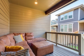Townhome Exterior | Furnished Deck