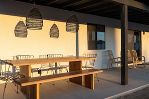 Outdoor seating for 8 - perfect for morning coffee or watching the sunset