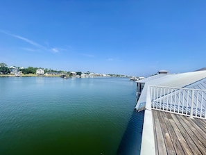THE BOATHOUSE!! Sun deck view from top of the neighborhood marina - ONE MINUTE WALK from the house!!