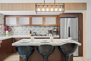 Modern Kitchen of the 3BR House in Oranjestad Aruba