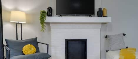 Seating Area in Living Room with TV