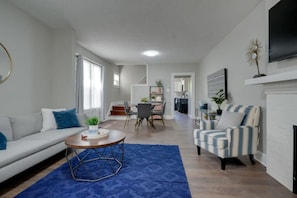 Open Living Room and Dining Area