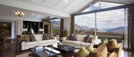 Living Space with mountain views
