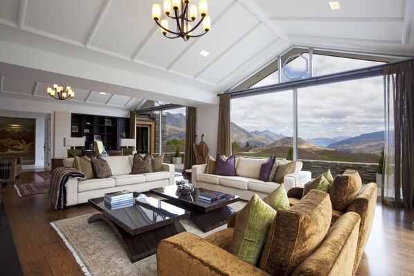 Living Space with mountain views