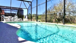 Beautiful private pool overlooking a conservation area