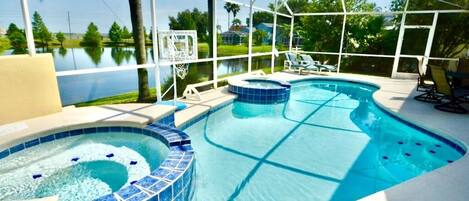 What an amazing pool area! Plenty of space to enjoy the Florida sunshine