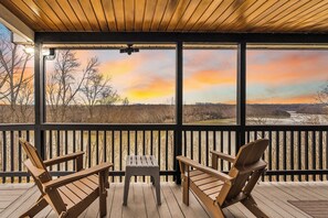 Main Level View deck to Lake.