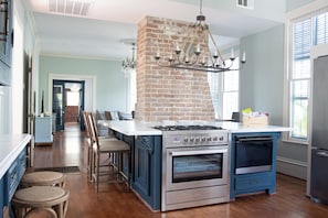 View from the kitchen back into the great room.  All new appliances