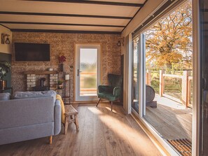 Living area | Cedar Lodge - Oakwater Escapes, Sea, near Ilminster