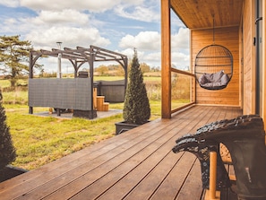 Sitting-out-area | Waters Edge - Oakwater Escapes, Sea, near Ilminster