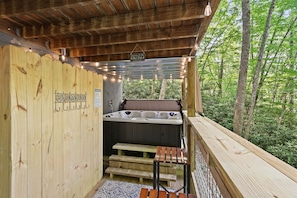 private hot tub area 