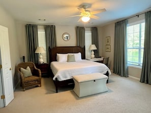 Master bedroom with king bed and desk for work from home!