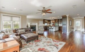 Open concept living room and kitchen