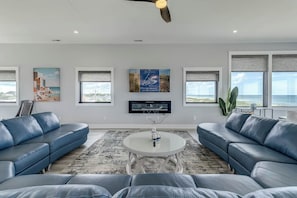 Top-Level Living Room with Deck Access