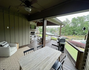 Grill and covered outdoor dining area