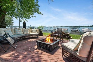 Shared fire pit and more outdoor seating!