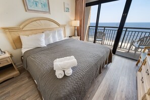 - Wake up to stunning ocean views from the comfort of a plush king bed - Soft linens, soothing décor, and a private balcony make this a perfect retreat - Fall asleep to the sound of waves and wake up to the sunrise over the water