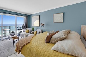 Relax in style in our comfortable king-sized bed.