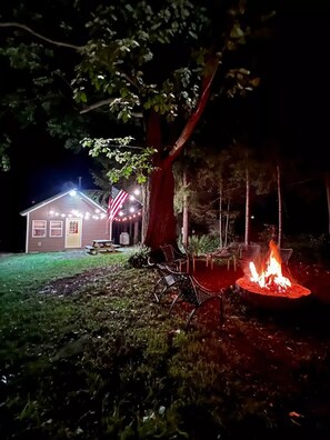 A bon fire at night is a must have!