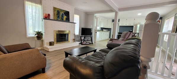 Open concept living room and dining room