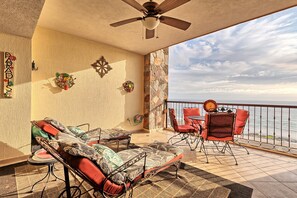 Oversize patio/balcony area.