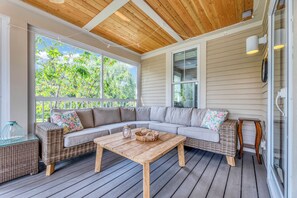 Comfortable and cozy screened porch