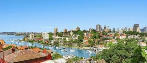 Beautiful views from the apartment towards Fort Denison, Garden Island and Point Piper