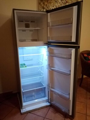 Brand New full size refrigerator with freezer, coffe maker, Brand New microwave