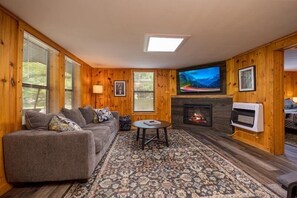 Angled Cabin Living Room