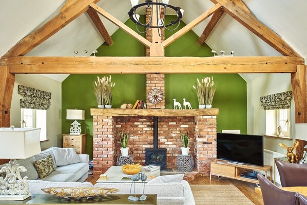 The living room at Hollington Barns, Peak District