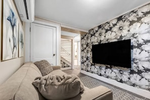 Downstairs tv watching with sleeper sofa