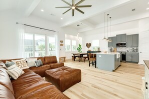 Open living area makes spending time together a breeze