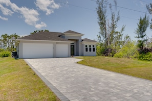 Property Exterior | Keyless Entry | 1,700 Sq Ft | Single-Story Home