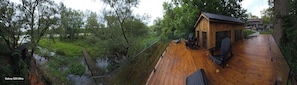 Lookout and Bridge to Kayaks and Boats