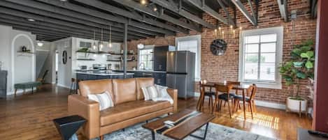 This upscale industrial loft is the gateway to the North Texas Hill Country