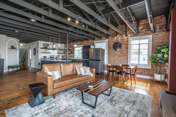 This upscale industrial loft is the gateway to the North Texas Hill Country