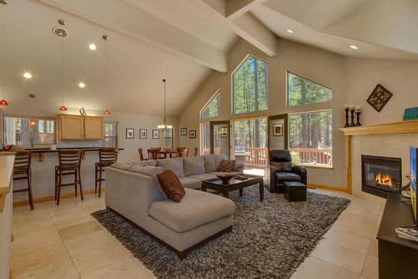 Plenty of room for the entire family to get cozy for a movie or game night