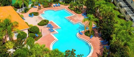 Refreshing and relaxing community pool perfect for family fun