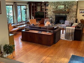 Living room overlooking the river