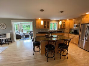  Kitchen area, dining and living spaces