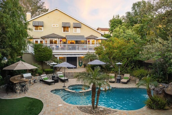 Backyard view w/ pool