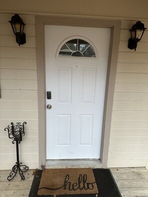Keyless entry with electronic coded lock
