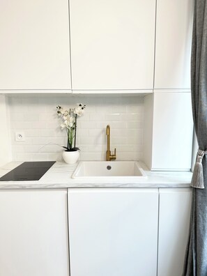 The kitchen is well equipped