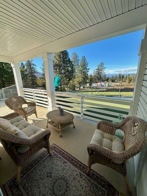Patio sitting area outside the bedroom
