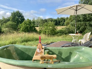 View from the outdoor bath hot tub
