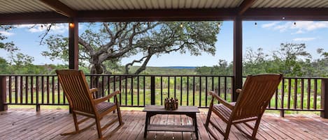 Hill Country View from the covered rear deck!