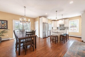 Dining room and kitchen